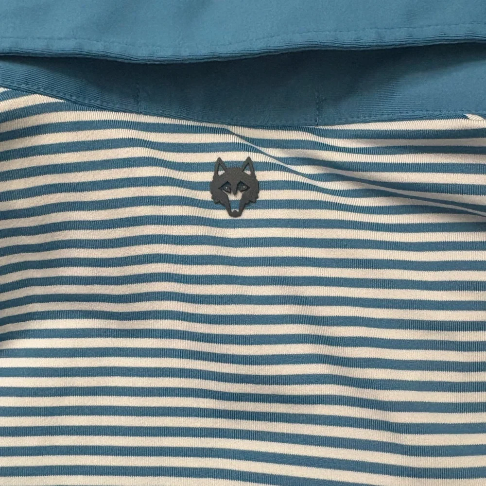 Greyson Navy and White Striped Polo - Picture 3 of 3